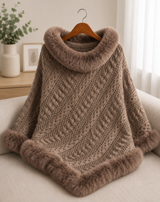 Ladies Luxury Winter Poncho