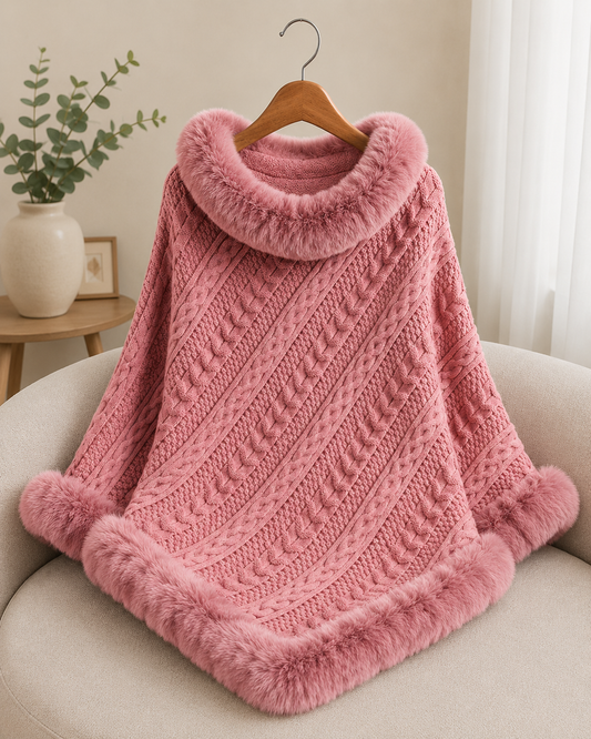 Ladies Luxury Winter Poncho