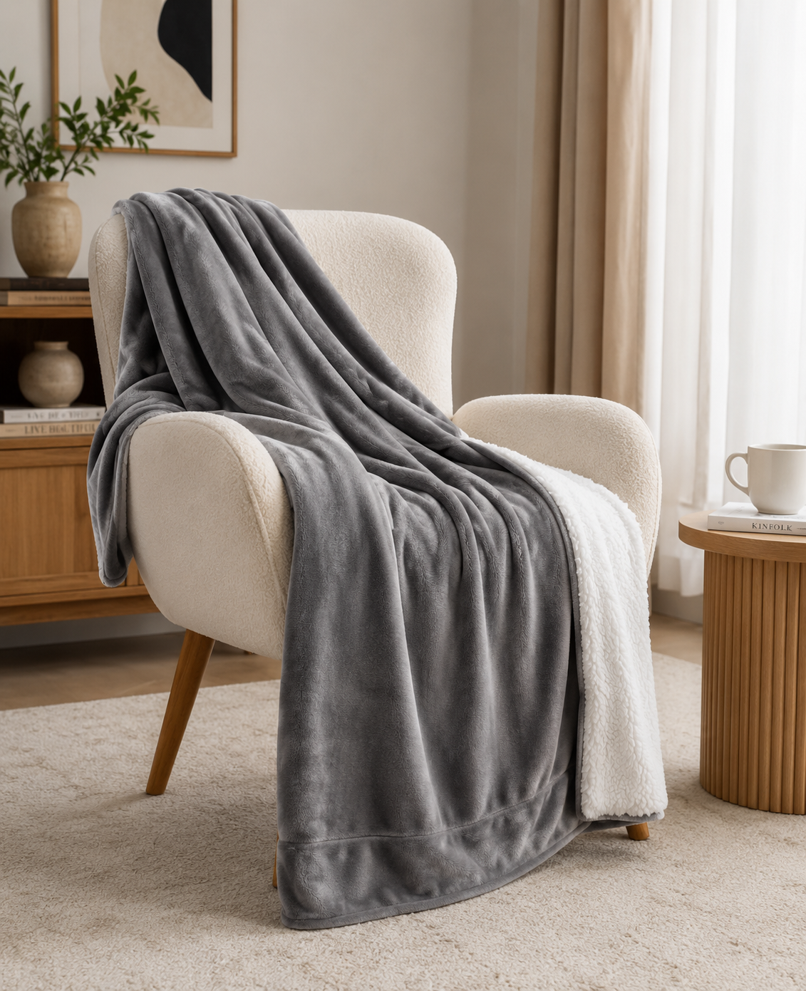Sherpa fleece blanket