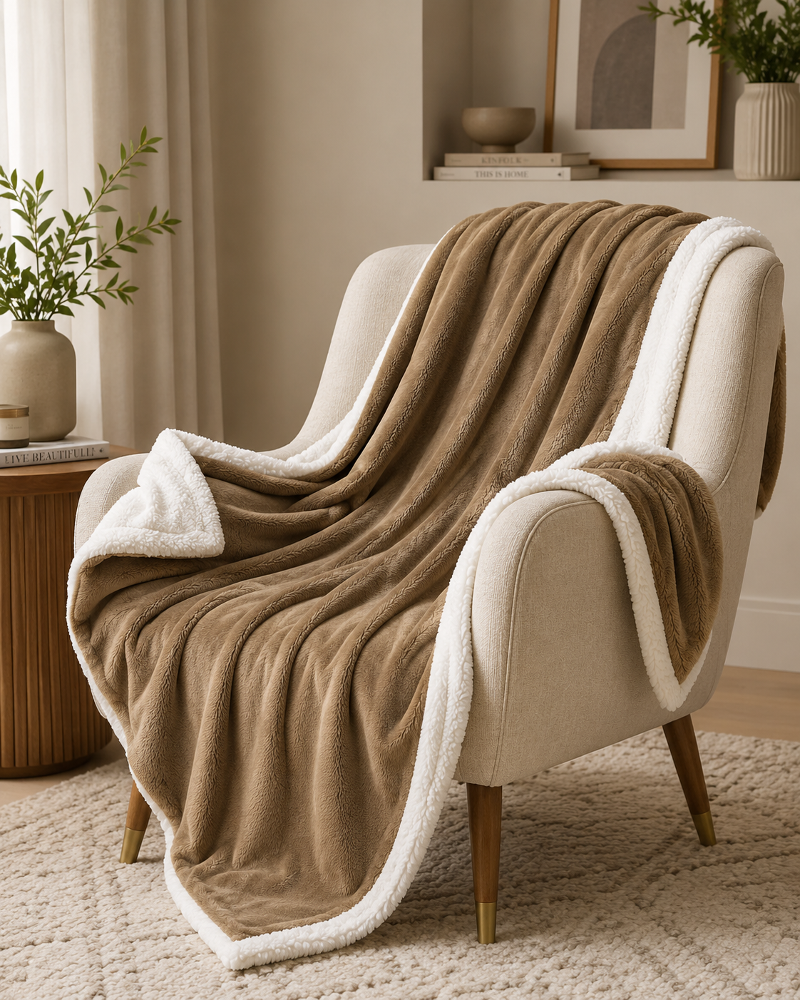 Sherpa fleece blanket